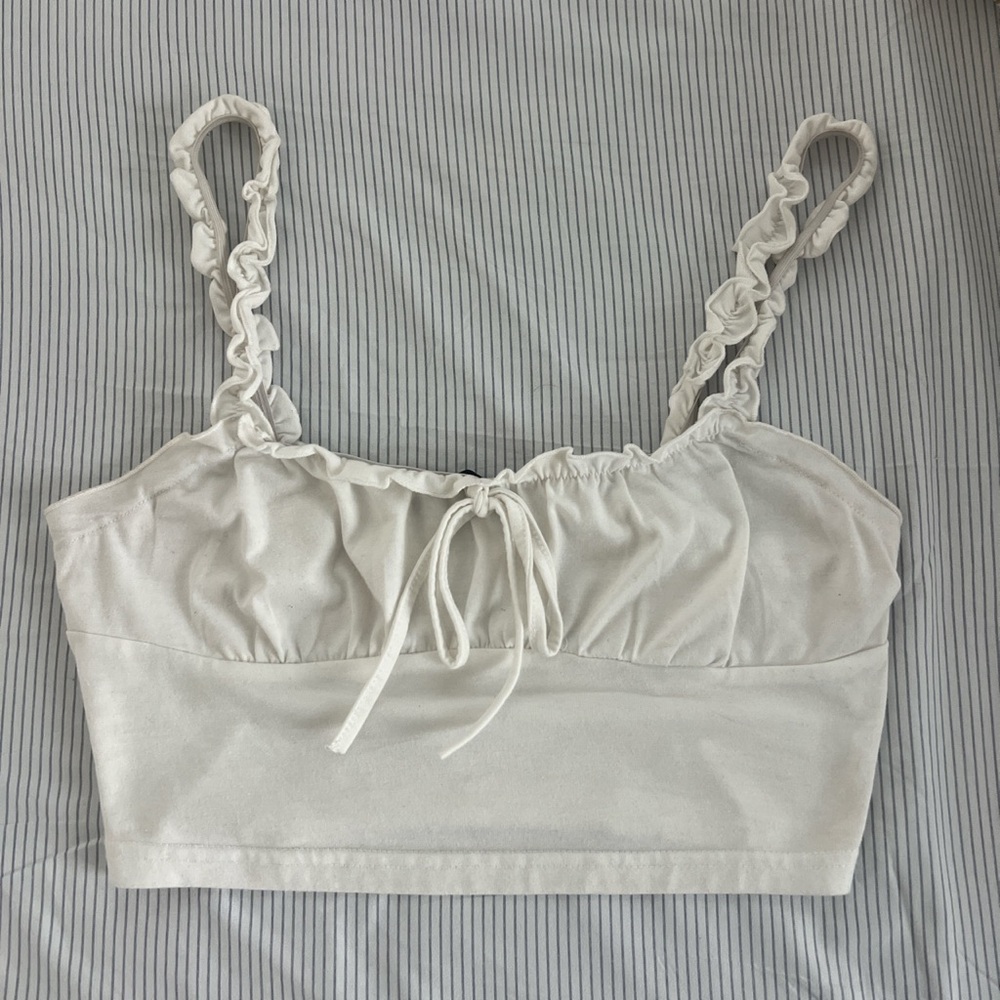 White Tank Top with Bow